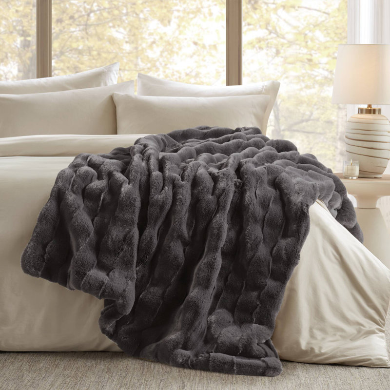 Jeté 50 po x 60 po Vivienne, Gris