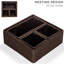 Ensemble de 4 paniers empilables en corde de papier tissé, chocolat-564677195