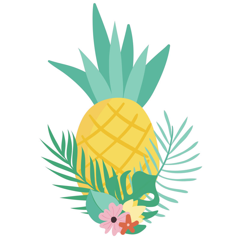 Adhésif décoratif fleur tropicale