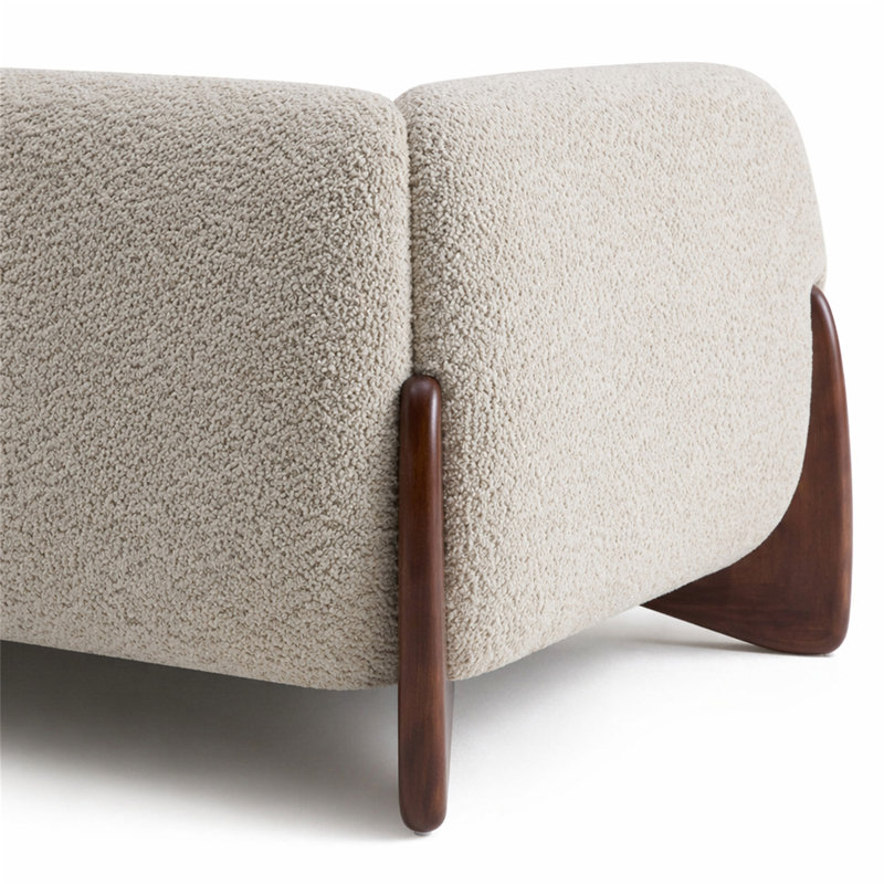 Canapé 82 pouces Boucle Sherpa, Boucle d'amande