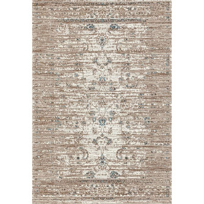 Tapis à motif oriental beige Leroy