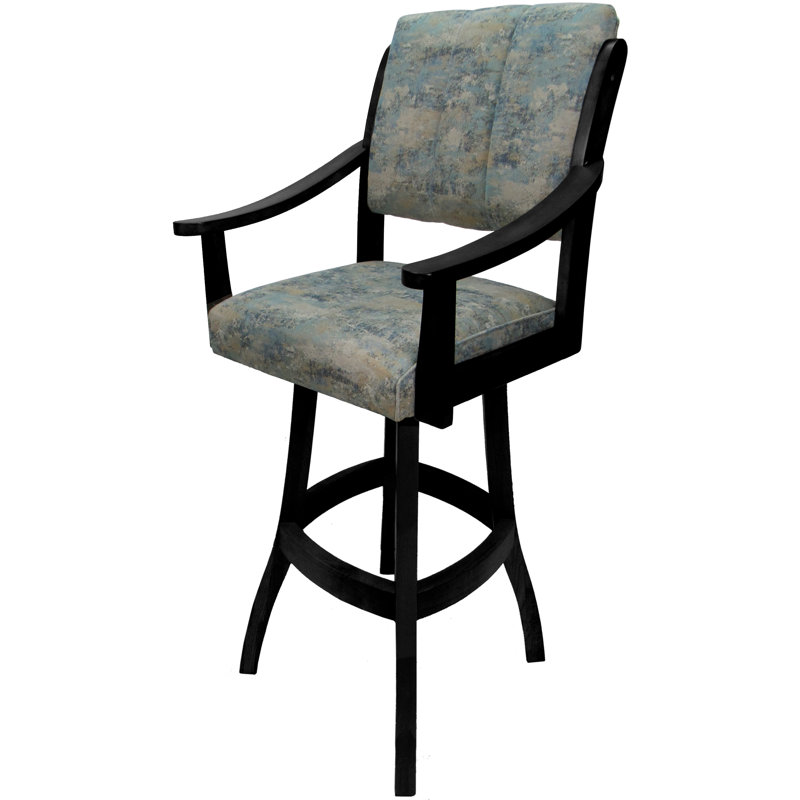 Valine Swivel Counter, Bar & Extra Tall Stool, Black, 30"