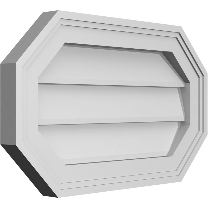 Évent horizontal gondole allongé en surface octogonal Signature, H 12 po x l 20 po x P 1,5 po