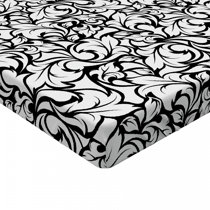 Black Floral Sheeting, priced per yard