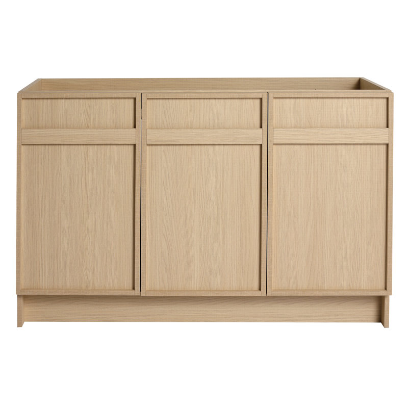 Freestanding Bathroom Vanity 48" - Spacious, 3 Soft-Close Doors, , - Plywood Storage Unit With Doors Vanity, Modern Design