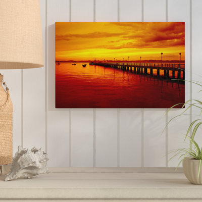 « coucher de soleil », impression sur toile