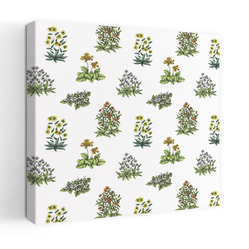 Art contemporain, art floral rétro, H 32 po x l 32 po
