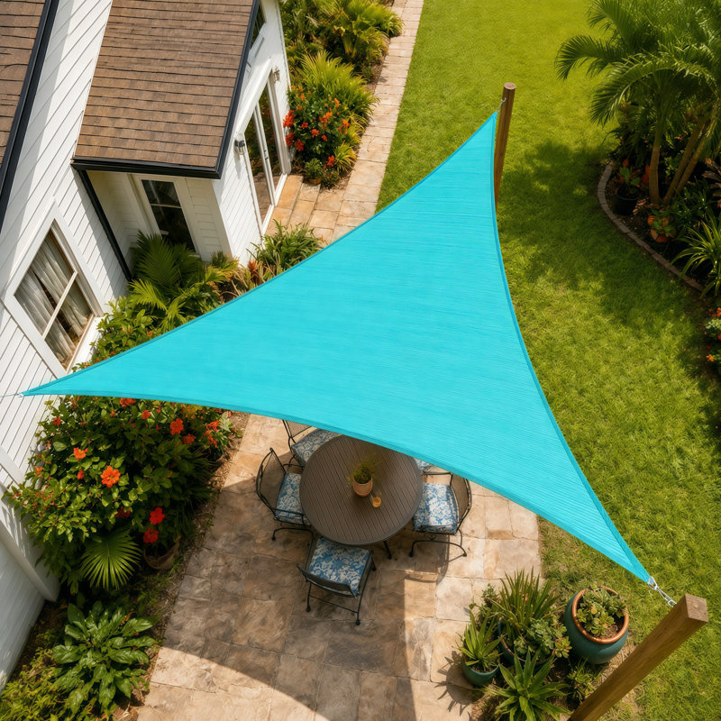 Voile d'ombrage avec quincaillerie Amgo, Turquoise, 14 pi x 20 pi