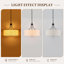 Lustre moderne tambour doré à 6 lumières avec abat-jour en lin-128460768