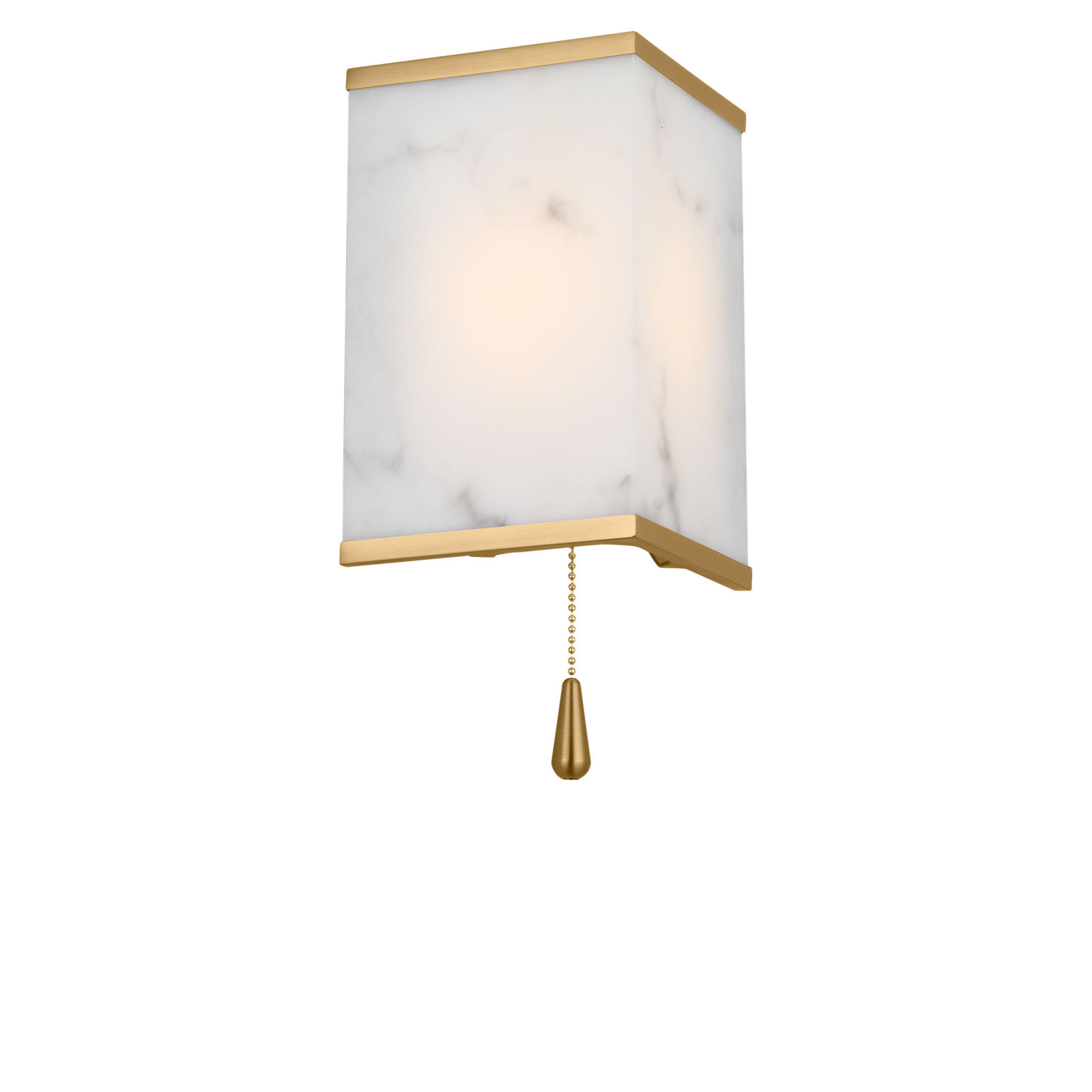 Whitley Vanity Light, Burnished Brass, 8"H x 7" W x 4.4" D