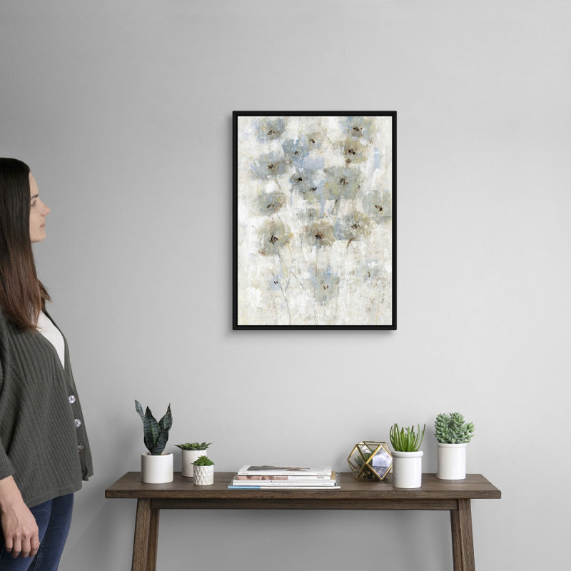 Reproduction d’art sur toile, "Early Bloom I" par Timothy e Toole, H 26 po x l 20 po x P 1,75 po, Cadre flottant noir