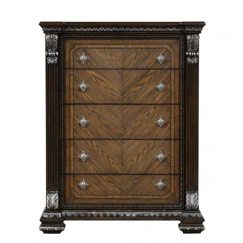 Commode 5 tiroirs Gittel, Espresso