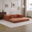 Canapé à compression Mahjong, canapé-lit convertible au sol, canapé modulaire modulaire désossé Diy, aucun assemblage requis, tissu polaire circulaire, causeuse moderne surdimensionnée, orange-760925074