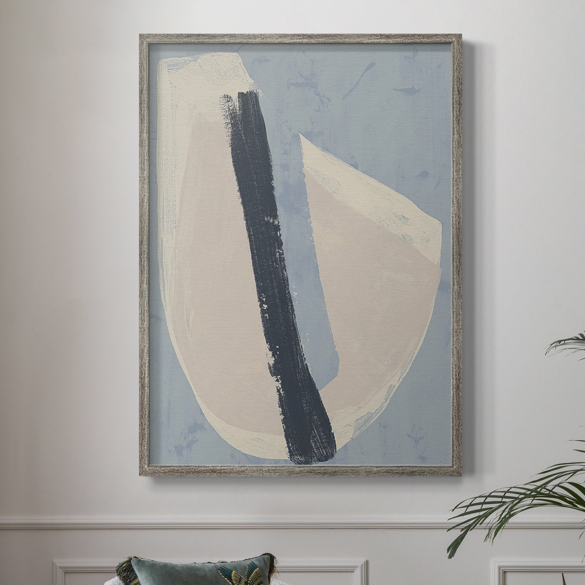 Brayden Studio® Paper Slice II Framed Print - Solid Wood | Wayfair