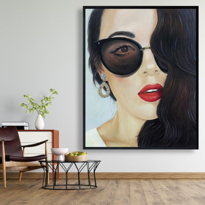 Fashionable Sunglasses Print On Canvas