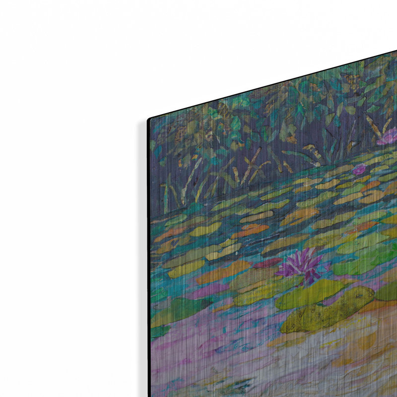 «Lily Pad Pond» par St. Hilaire Elizabeth, art mural en métal, H 12 po x l 12 po