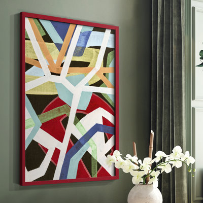 «Magnetic Color II», reproduction encadrée - bois massif