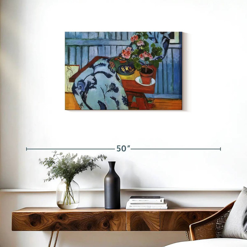Harnek Nature morte aux géraniums, H 20 po x l 30 po