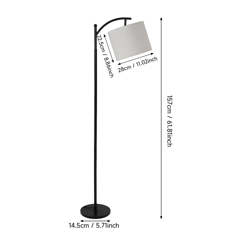 157cm Gloss Torchiere Floor Lamp