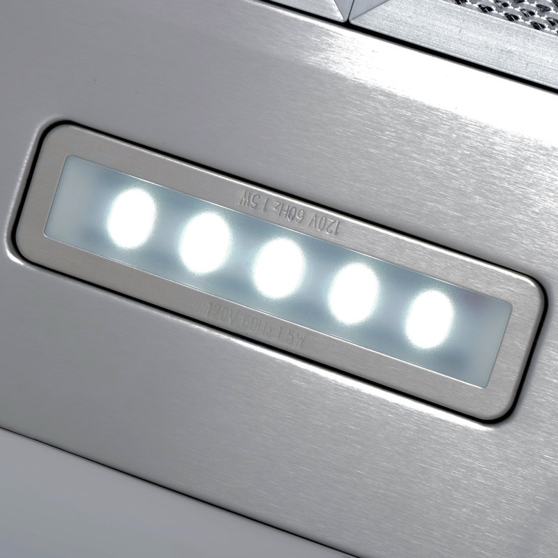 Cosmo 30 in. Delta Collection Ducted Under Cabinet Range Hood, Button Controls, Reusable Filters, LED Lights, Stainless Steel