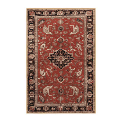 Machine Washable Persian Brown Area Rug