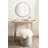 Jovie Scalloped Mango Wood Entryway Console Table-631034634