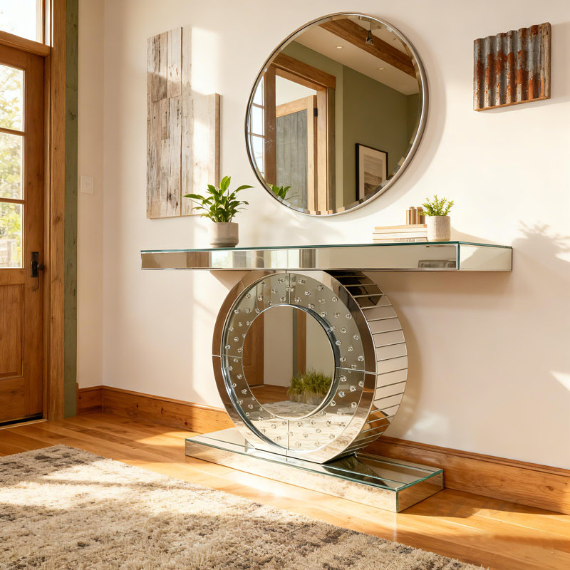  Console en verre à miroir 47,2 po Rillamas