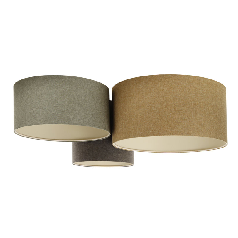 Avaughn Flush Mount, Brown/Grey