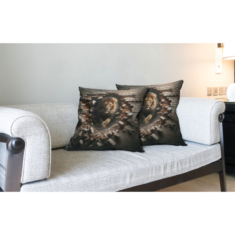 Coussin décoratif réversible en tissu, Rectangulaire, H 16 po x l 36 po