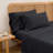 BESTOUCH Sheet Set 100% Washed Cotton Linen Feel Lightweight-115162028-115162031
