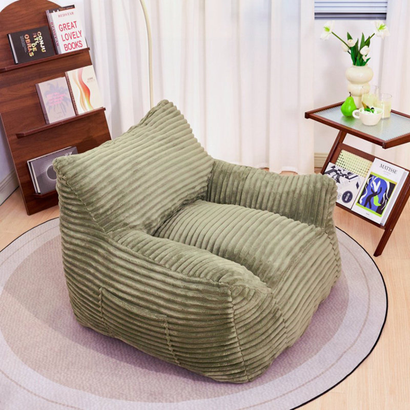 Oversized Comfy Bead-Filled Bean Bag Chair With Armrests For Ultimate Relaxation And Versatile Use In Living Rooms, Bedrooms, And Dorms