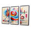 «Blue and Pink Abstract Geometric Vision 3», art mural géométrique-279692834-279692836