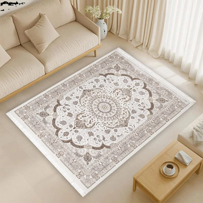 Floral and Oriental Oushak Area Rug