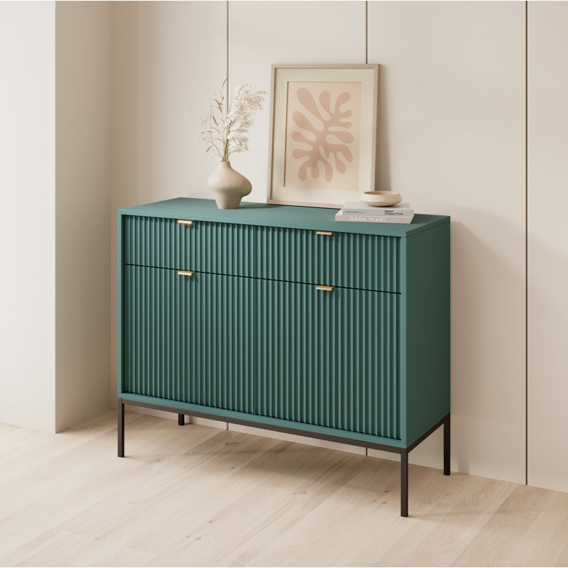 Kenly 104cm Sideboard, Labrador Green/Black/Golden