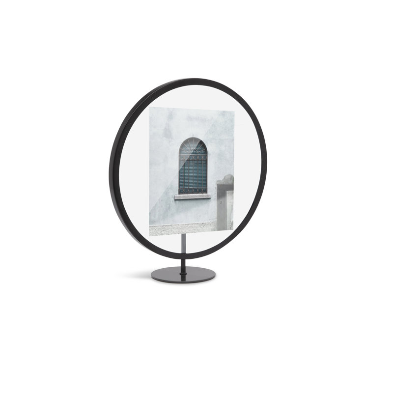 Présentoir photo Infinity, cadre photo flottant pour bureau ou mur, 5 po x 7 po, Noir