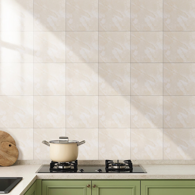 Polyvinyl Chloride (PVC) Peel and Stick Field Tile, Beige, 40 cm x 40 cm
