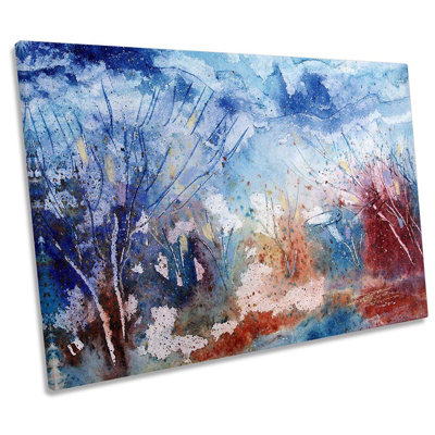 Abstract Watercolour Landscape - Wrapped Canvas Painting