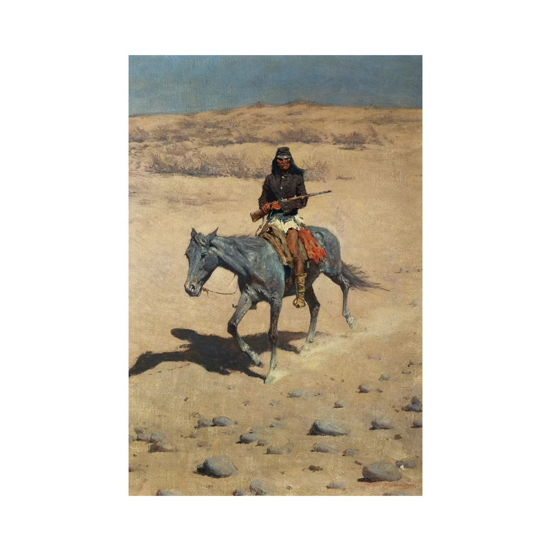 Apache Scout by Frederic Remington - Wrapped Canvas Painting, 101.6 cm H x 66.04 cm W x 1.91 cm D
