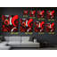 Reproduction d'art sur toile géométrique abstraite rouge et noire, reproduction d'art contemporain en spirale, reproduction d'art moderne-2043358831