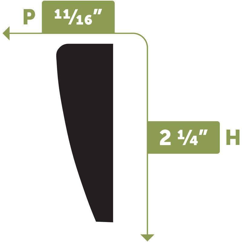 Flexible Moulding 2.25"H x 144"W x 0.68"D Casing