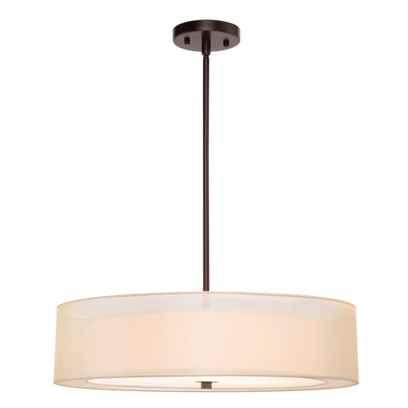 Kamila 3 - Light Drum Chandelier, Antique Bronze
