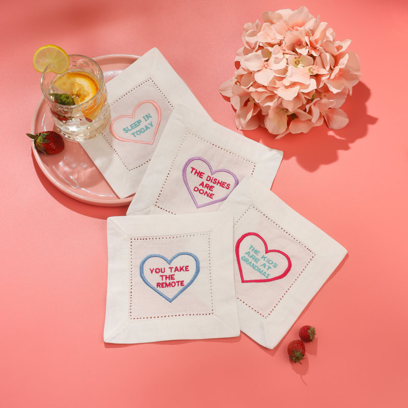 Serviettes brodées Cocktail Chuckles
