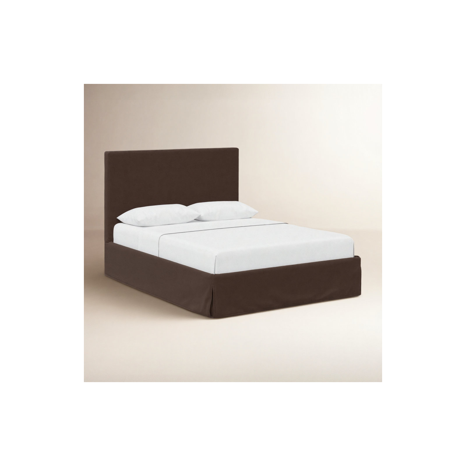 Verona Upholstered Slipcover Bed, Classic Chocolate Velvet, King