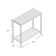 Makiver 14'' Solid Wood Top Console Table