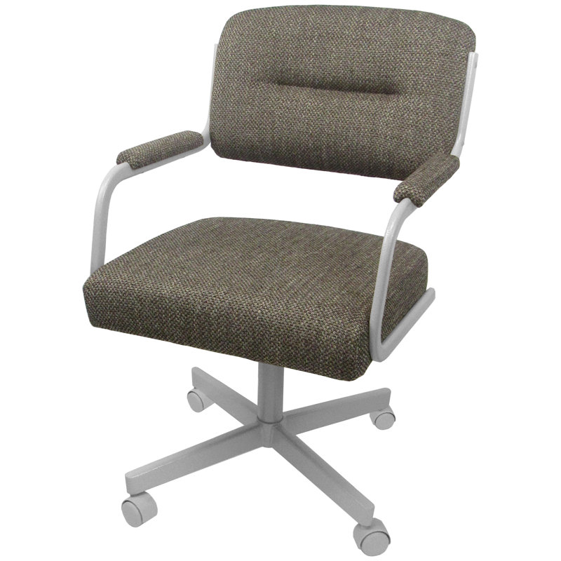 Chaises de bureau Holle, Cacao Plumley, Blanc