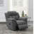 Cassandre Upholstered Glider Recliner Charcoal-850973025-850973031