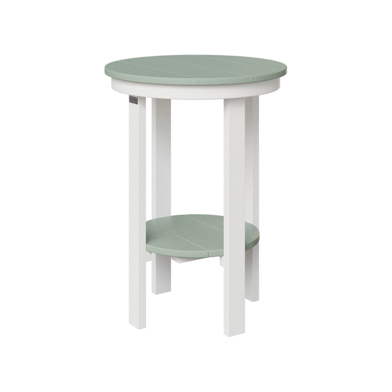 Bout rond du jardin de Berlin, Écume de mer / blanc, H 29 po x l 21,5 po x P 21,5 po