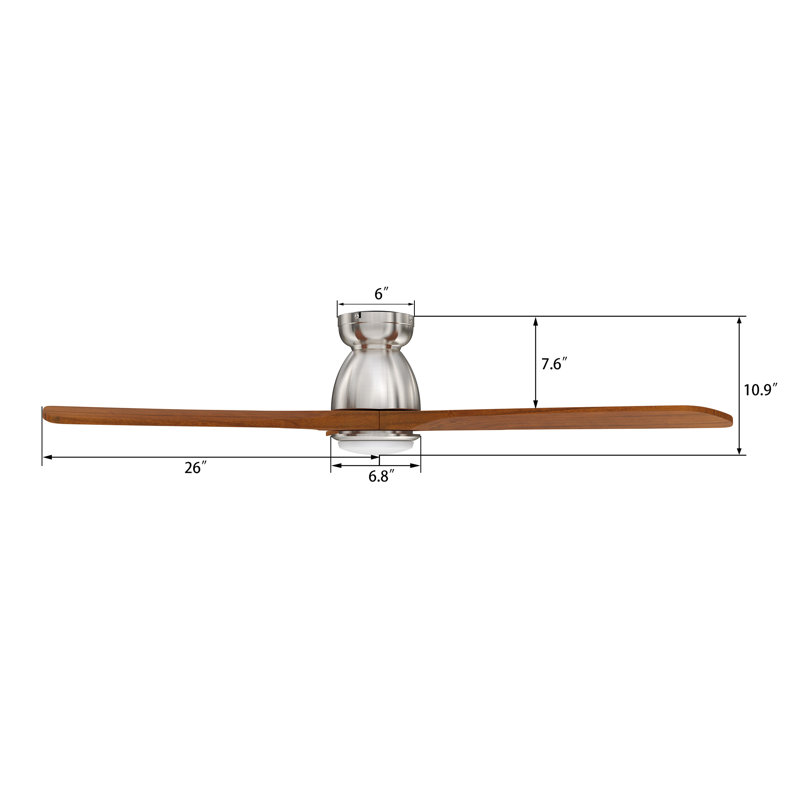 Latitude Run® 52" Smart Ceiling Fan With Remote, Light Kit Included,Works With Google Assistant And Amazon Alexa,Siri Shortcut.