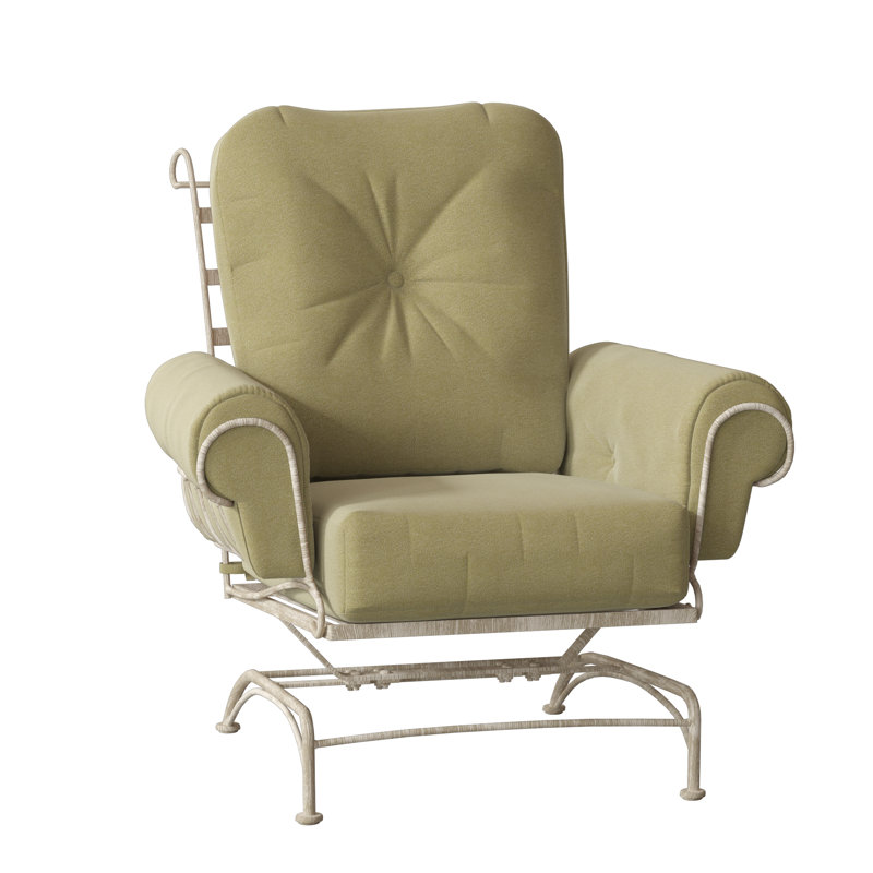 Terrace Outdoor Lounge Chair, Weathered White, Canvas Heather Beige Sunbrella® Canvas