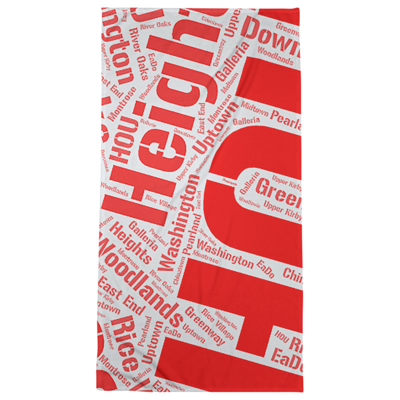 Bath Towel, Red, Microfiber, Houston